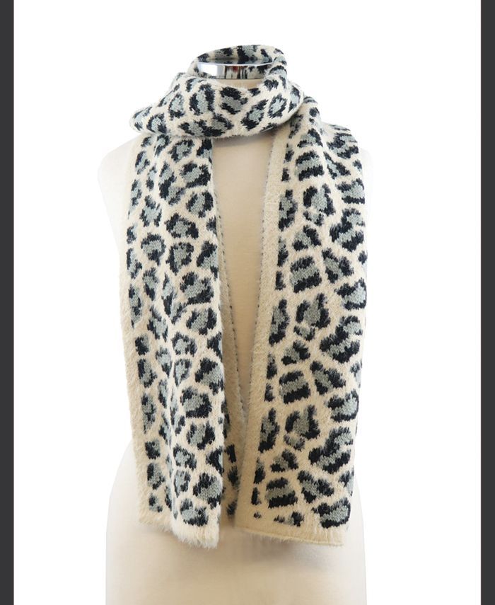 Marcus Adler Women's Leopard Eyelash Scarf & Reviews - Hats, Gloves & Scarves - Handbags & Access... | Macys (US)