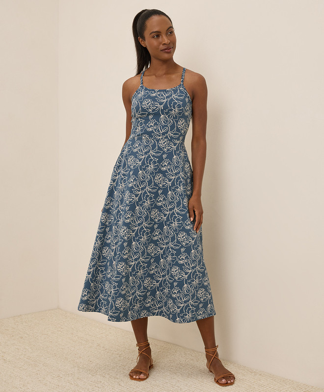 Women’s Fit & Flare Midi Dress made with Organic Cotton | Pact | Pact Apparel