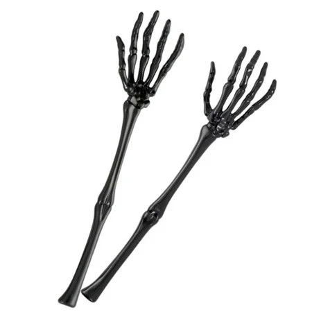 Black Skeleton Tongs, 12.875 in. Halloween Spooky Serving Utensils Pack of 2 Party Decoration Dinnerware Themed Table Setting Supplies | Walmart (US)
