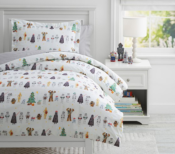 Star Wars™ Holiday Organic Duvet Cover & Shams | Pottery Barn Kids