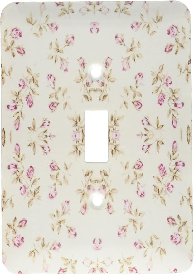 3dRose lsp_174380_1 Image of Tiny Pink Floral Repeat in Shabby Chic Style Light Switch Cover | Amazon (US)