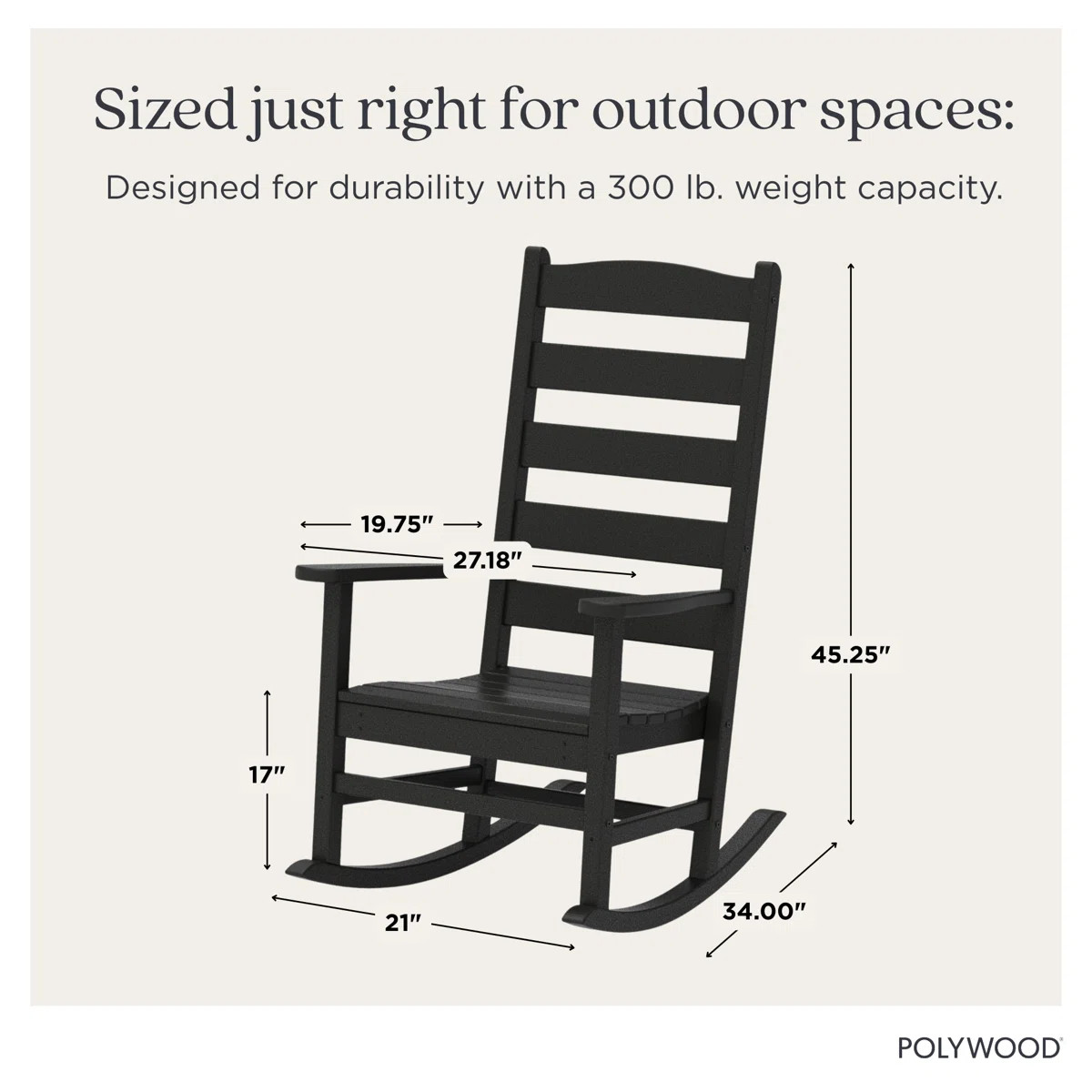 POLYWOOD Rocker Rocking Chair | Wayfair North America