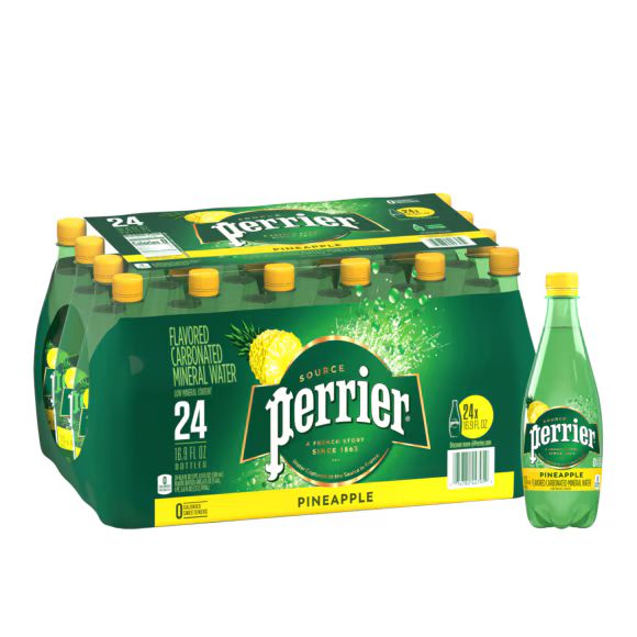 Perrier Pineapple Flavored Carbonated Water | 16.9 oz 24-Pack | ReadyRefresh | ReadyRefresh