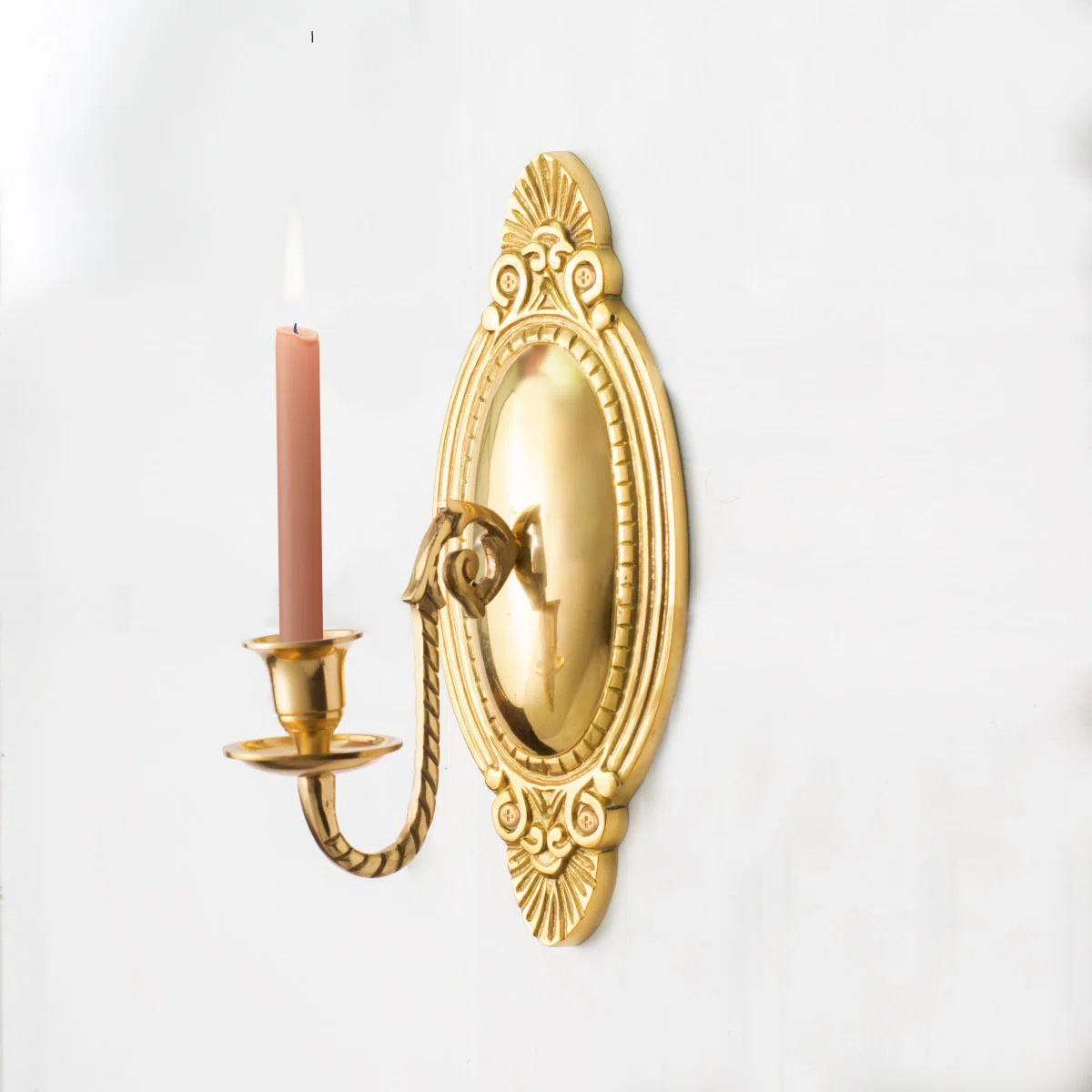 Victorian Vintage Brass Wall Sconce Candle Holder | Wayfair North America