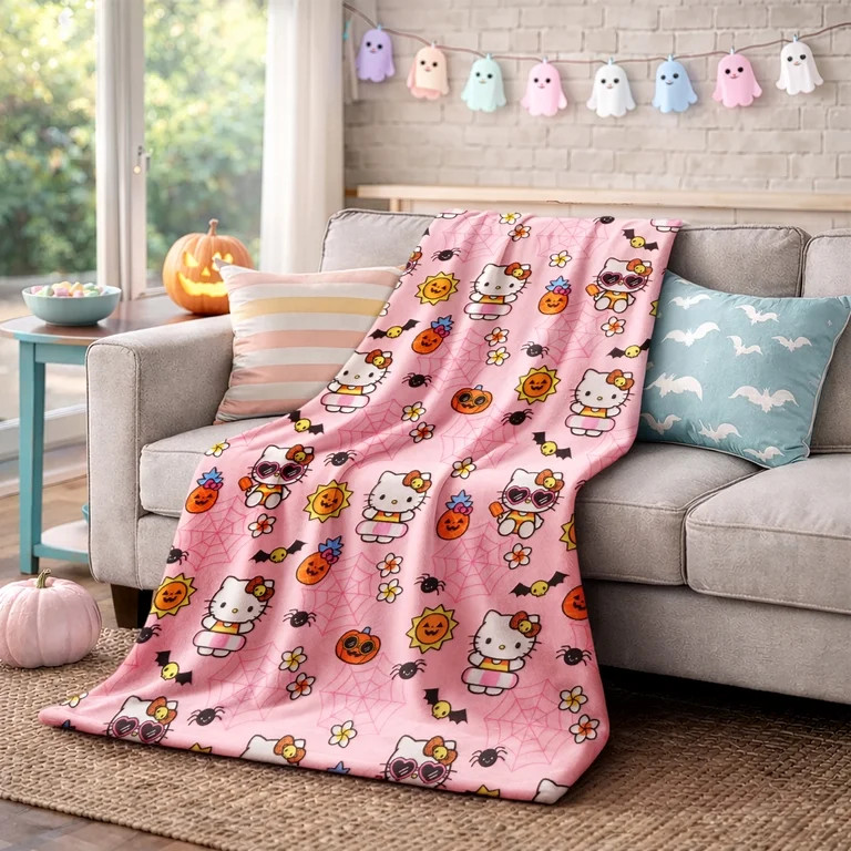 Hello Kitty Summerween Silky Soft Plush Throw Blanket, 50 x 70 | Walmart (US)
