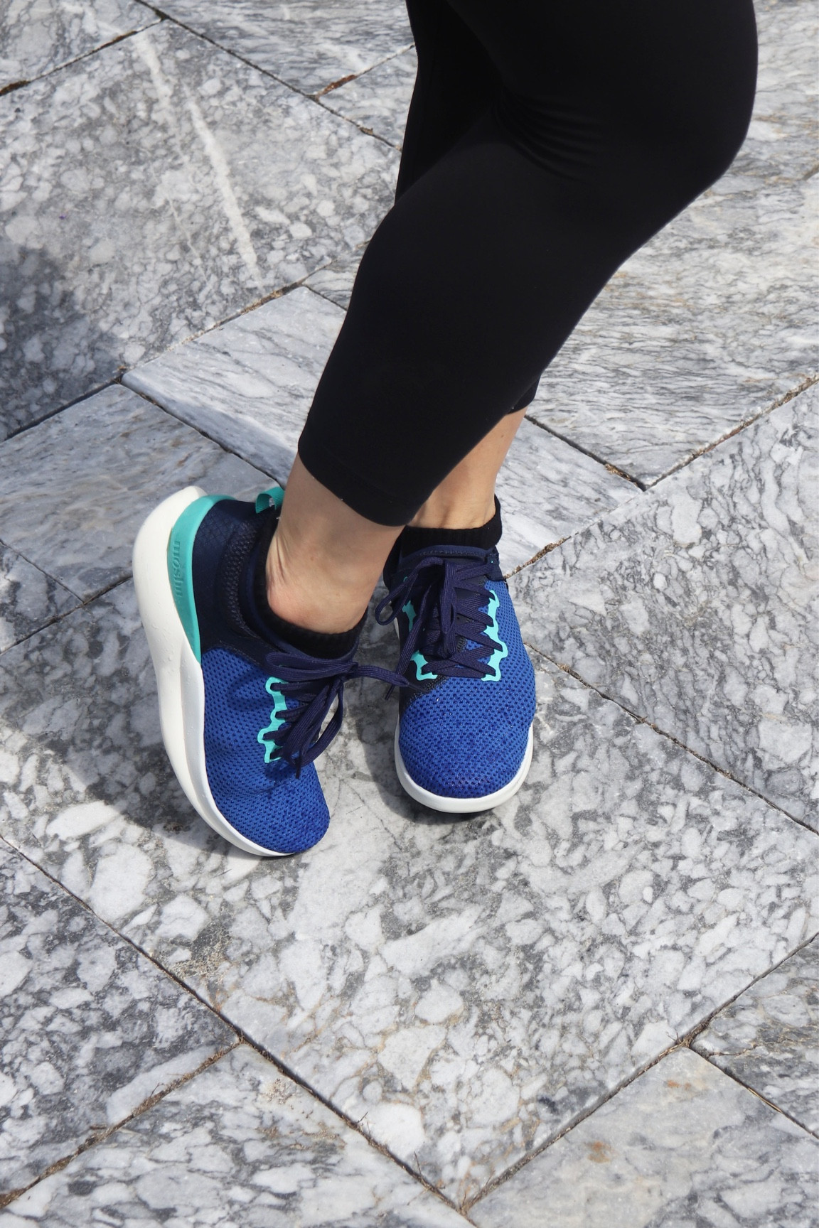 I was not planning on testing to see if the SmartKnit® really was water resistant but I am happy to report they are (see the water droplets?!?).  Plus they are machine washable.   #trucomfort #moshn #gifted #ad  