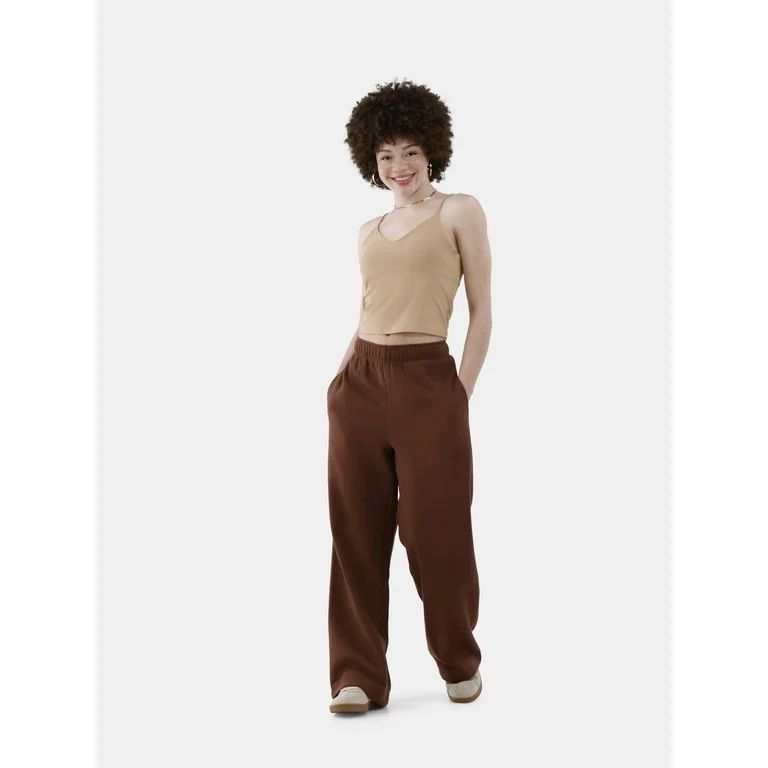 No Boundaries Wide Leg Sweatpants, Women's | Walmart (US)