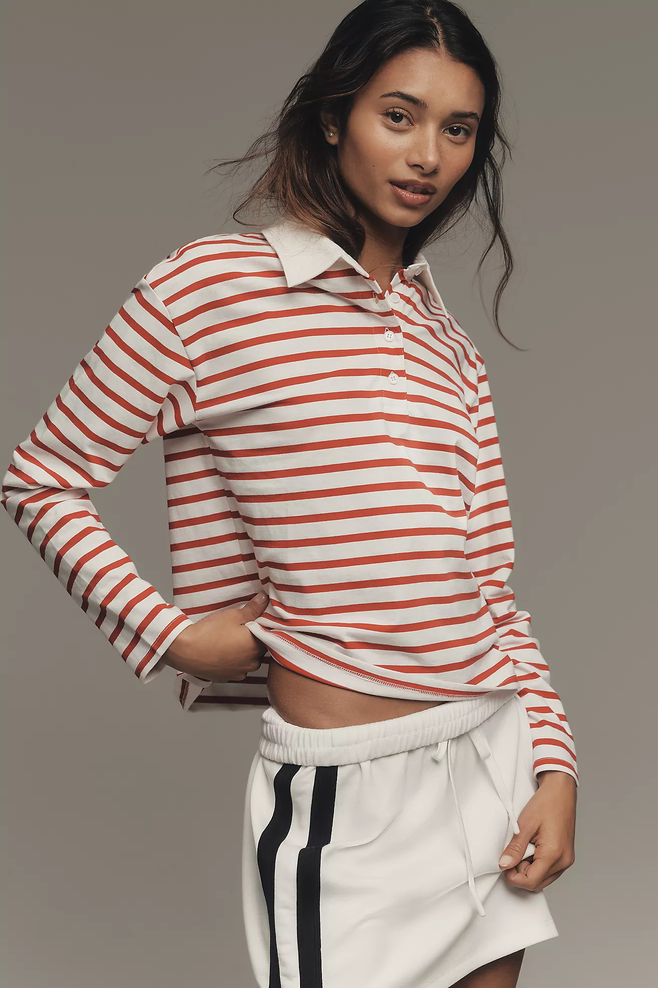 Sunday in Brooklyn Long-Sleeve Polo Top | Anthropologie (US)