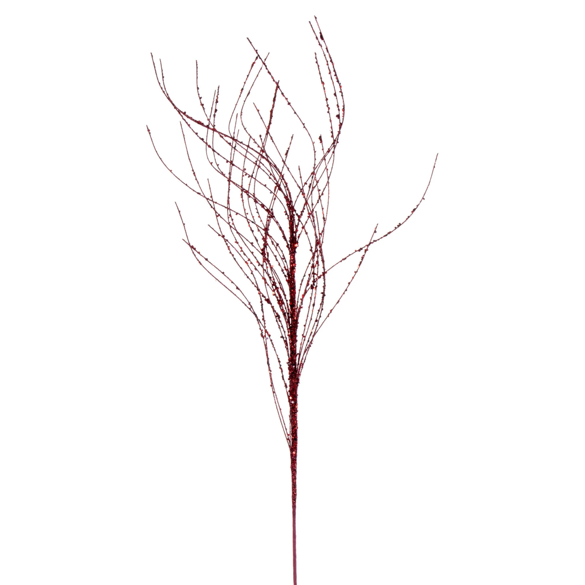 Vickerman 37" Burgundy Wavy Twig Glitter Spray, 6 per bag. | Walmart (US)