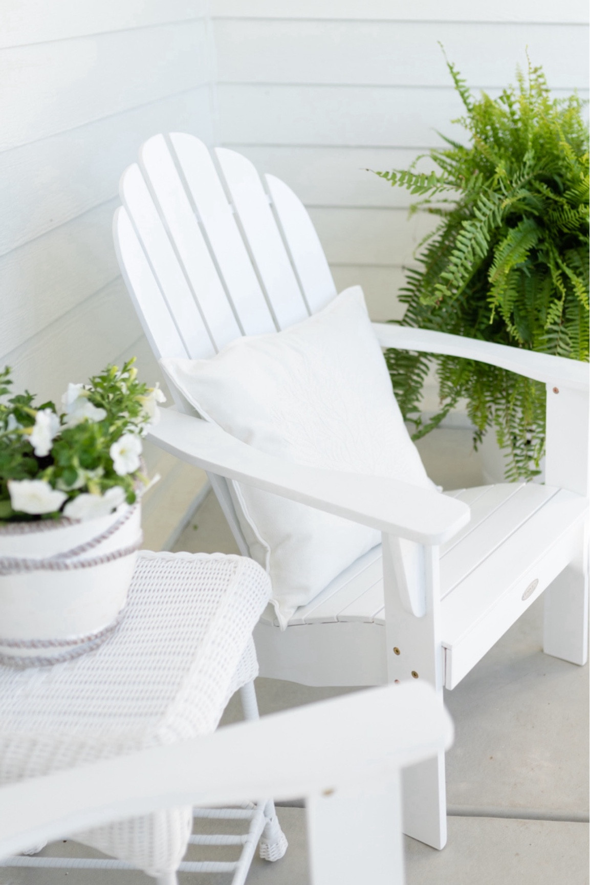 #WalmartPartner These @walmart Adirondack chairs are AMAZING! We’ve since moved them to the back around a fire pit and added more! They’re out in all the elements and are excellent quality! #WalmartHome #Walmart 

#LTKHome #LTKSeasonal