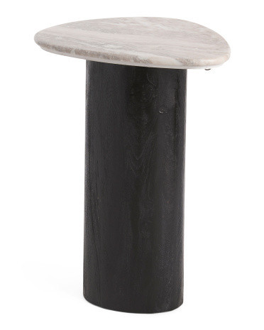 22.5in Side Table With Marble Top | Marshalls