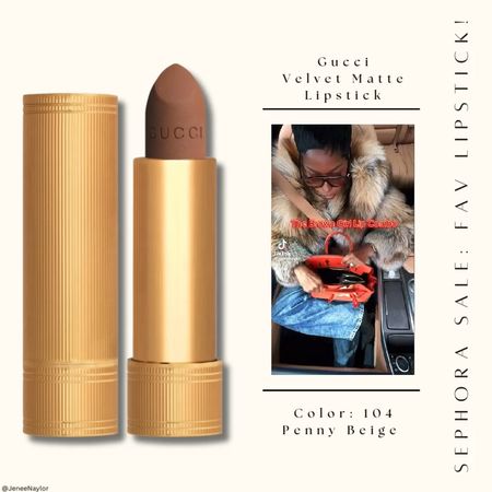 Sephora Makeup Alert: my favorite lipstick!!!

This Gucci penny beige color is everything & more! If you’ve been eyeing her, now’s your chance!

Use the Sephora code “YAYSAVE” to get up to 30% off your order. 

#LTKxSephora #LTKbeauty #LTKsalealert