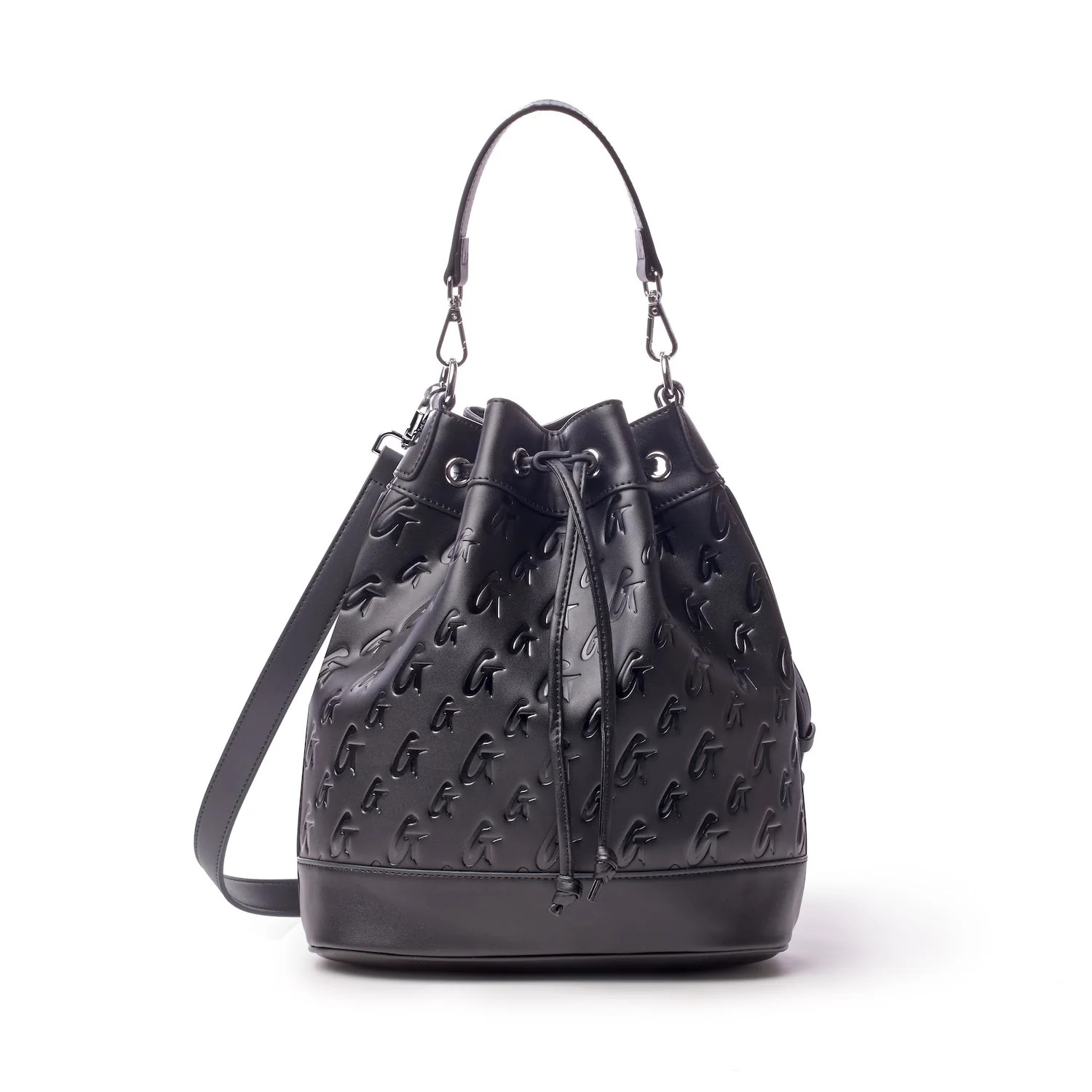 MONOGRAM LARGE BUCKET BAG MATTE BLACK | Glam-Aholic Lifestyle