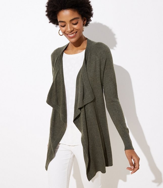 Draped Open Cardigan | LOFT | LOFT