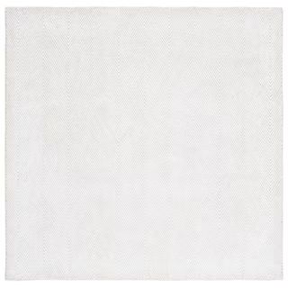 SAFAVIEH Soho Ivory/Beige 4 ft. x 4 ft. Solid Color Chevron Square Area Rug SOH175A-4SQ - The Hom... | The Home Depot