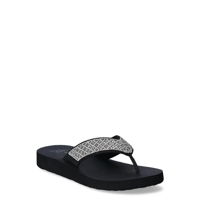 Women's Time and Tru Lifestyle Flip Flop Flat Sandals - Walmart.com | Walmart (US)