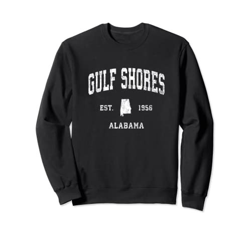 Gulf Shores Alabama AL Vintage Athletic Sports Design Sweatshirt | Amazon (US)