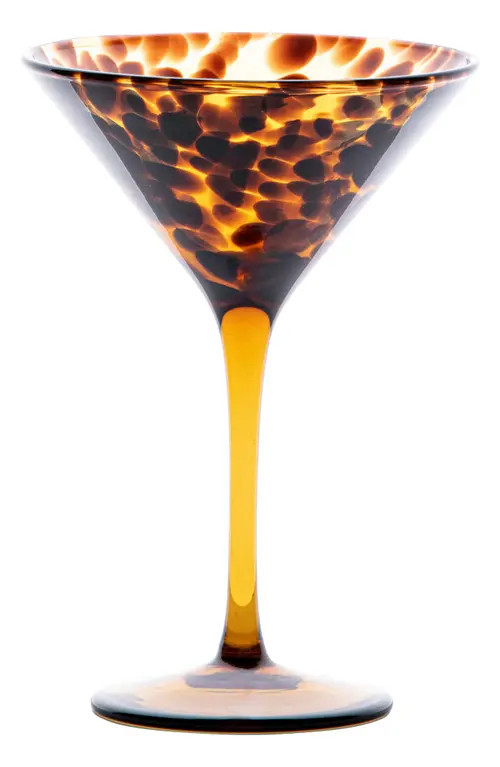 Juliska Puro Tortoiseshell Martini Glass in Brown at Nordstrom | Nordstrom