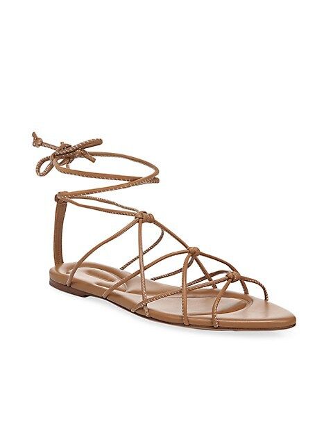 Vince Kenna Leather Strappy Ankle-Tie Sandals | Saks Fifth Avenue