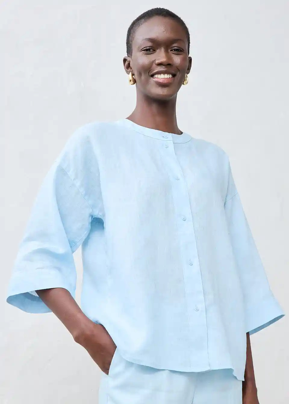 Oversize-Bluse aus reinem Leinen | Bonprix DE