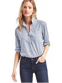 Boyfriend pinstripe popover | Gap US