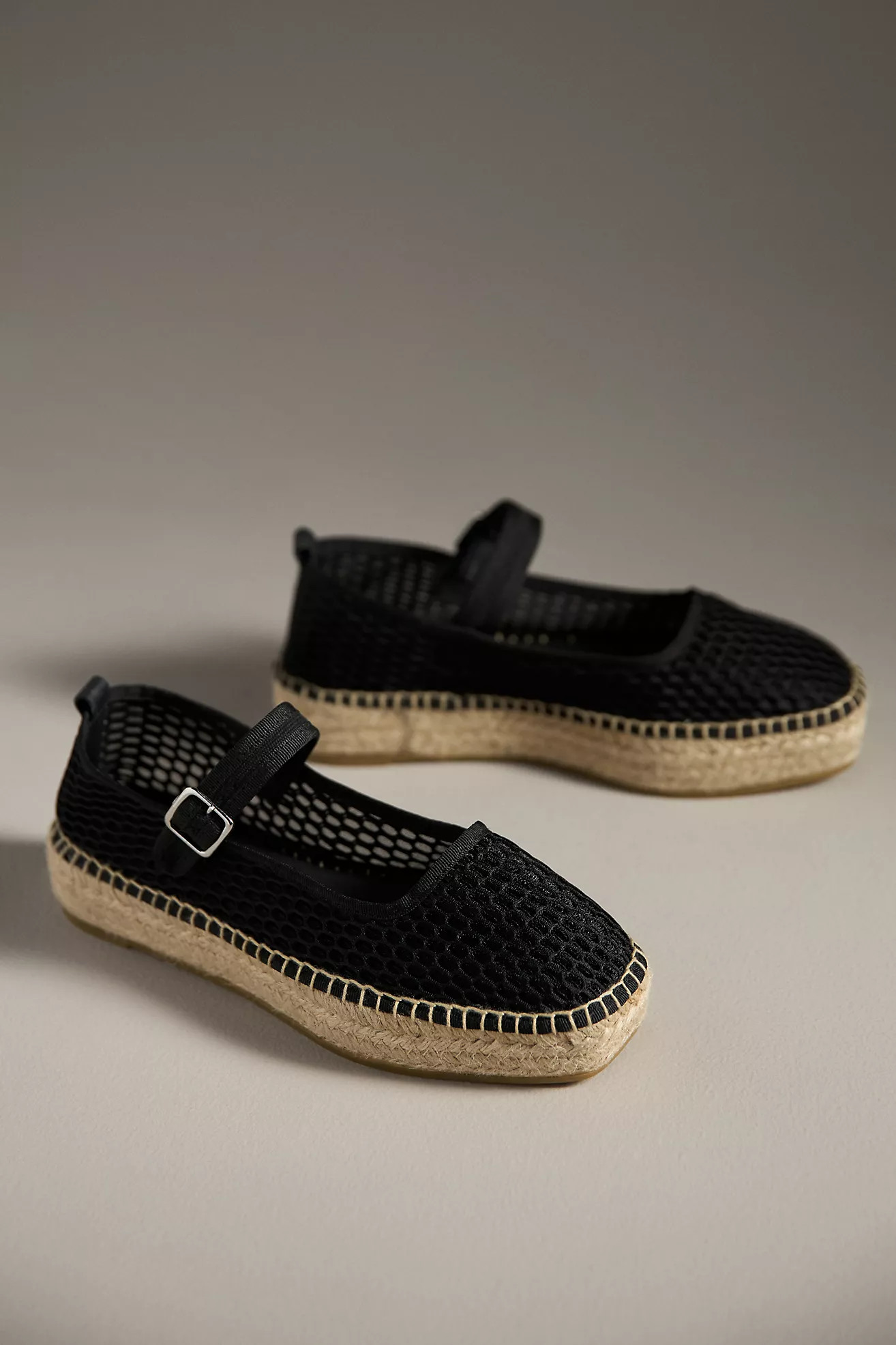 Maeve Netted Mary Jane Flats | Anthropologie (US)