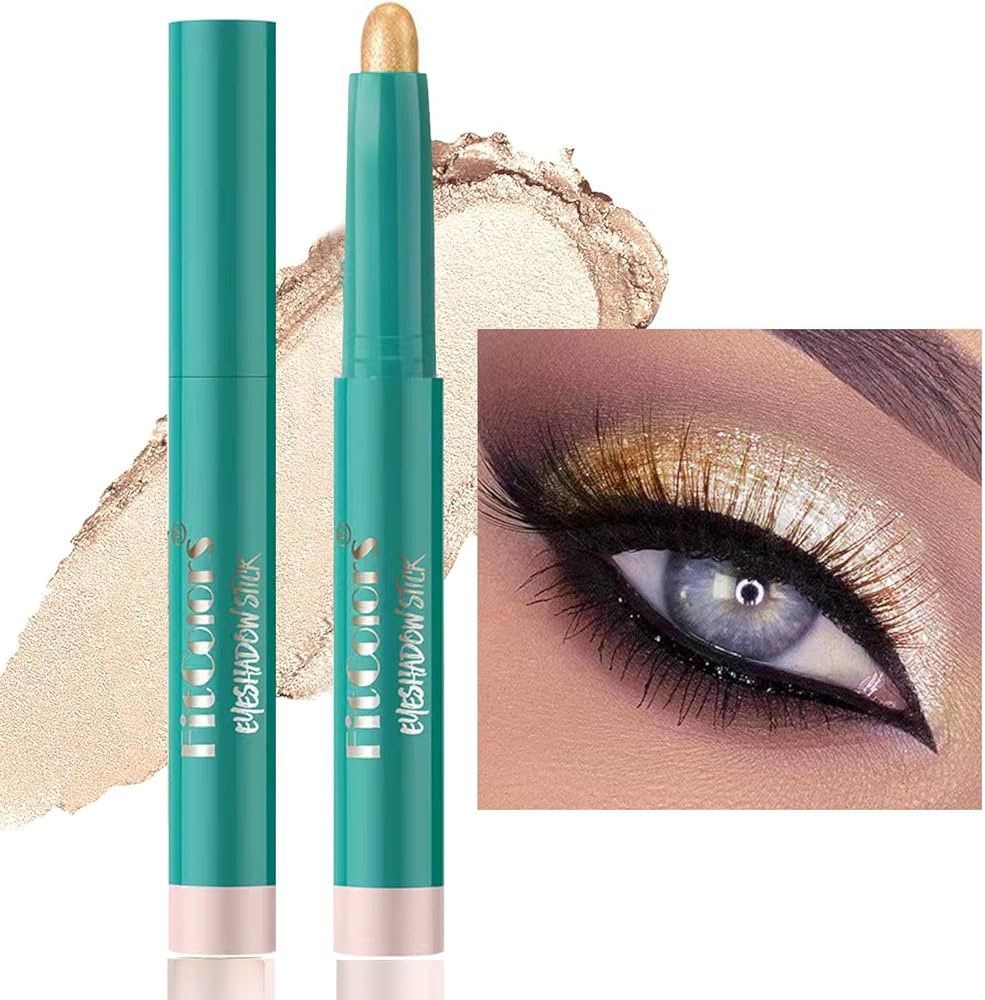 Eyeshadow Stick Eye Shadow Brightener Stick Eyeliner Pencil Cream Shimmer Glitter Smooth Eyeshado... | Amazon (US)