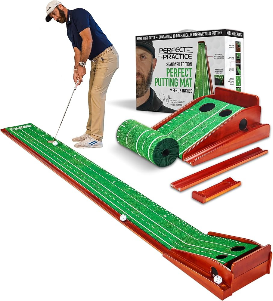 PERFECT PRACTICE Putting Mat - Indoor Golf Putting Green with 1/2 Hole Training for Mini Games & ... | Amazon (US)
