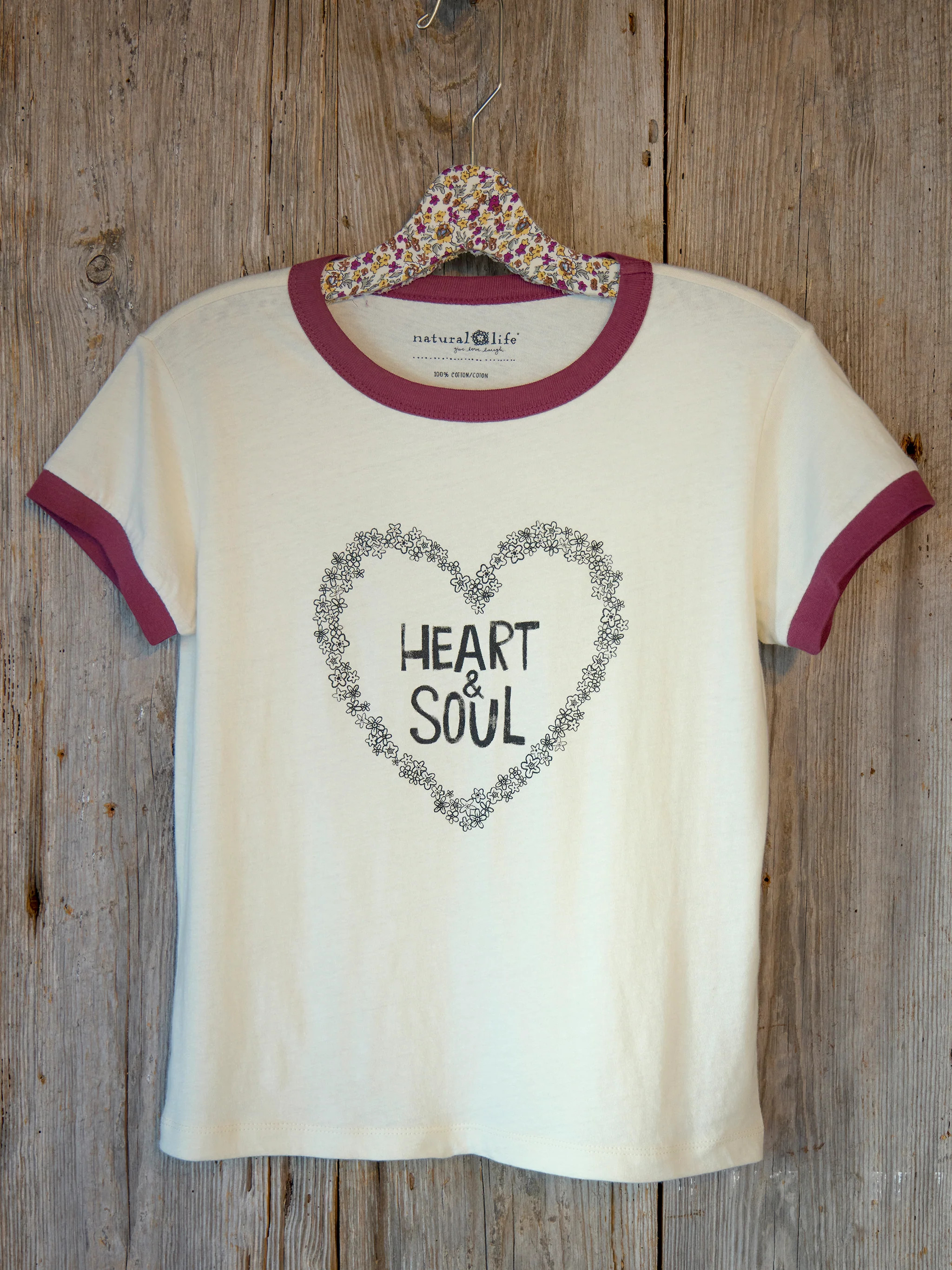 Ringer Cotton Baby Tee Shirt | Natural Life