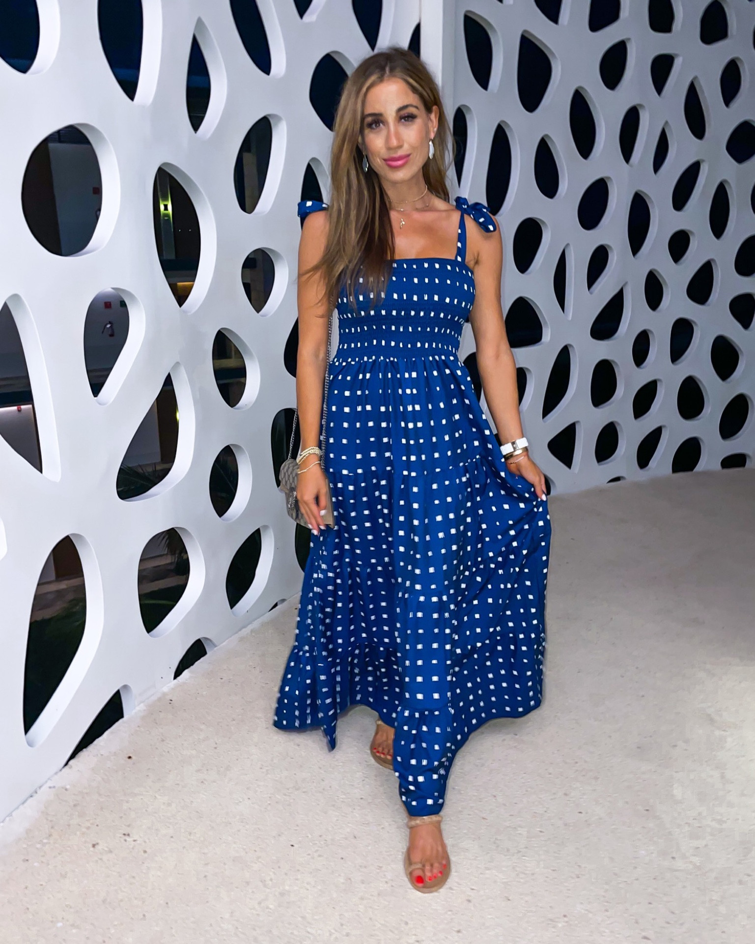 Long maxi dress vacation dress jelly rockstud heels vacation dress 

#LTKunder50 #LTKtravel #LTKunder100