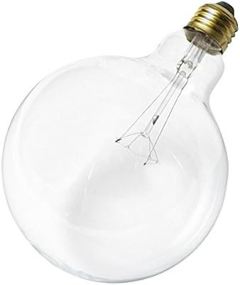 Satco 60G40 Incandescent Globe Light, 60W E26 G40, Clear Bulb [Pack of 6] | Amazon (US)