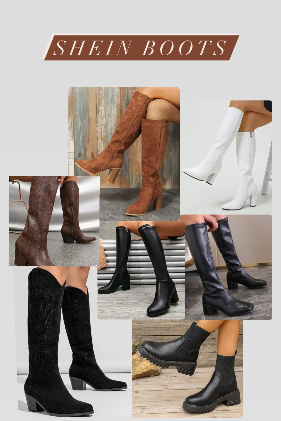 SheIn. SheIn Boots. SheIn Western Boots. SheIn Brown Boots. SheIn Black Boots. Shoe Crush. Boot Sale. Shoe Sale. Winter Shoes. Sale. Sale Alert. Gift Guide. Holiday Sale  

#LTKshoecrush #LTKHolidaySale #LTKsalealert