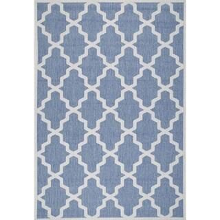 nuLOOM Machine Made Gina Outdoor Moroccan Trellis Blue 5 ft. x 8 ft. Area Rug-OWDN06E-53079 - The... | The Home Depot