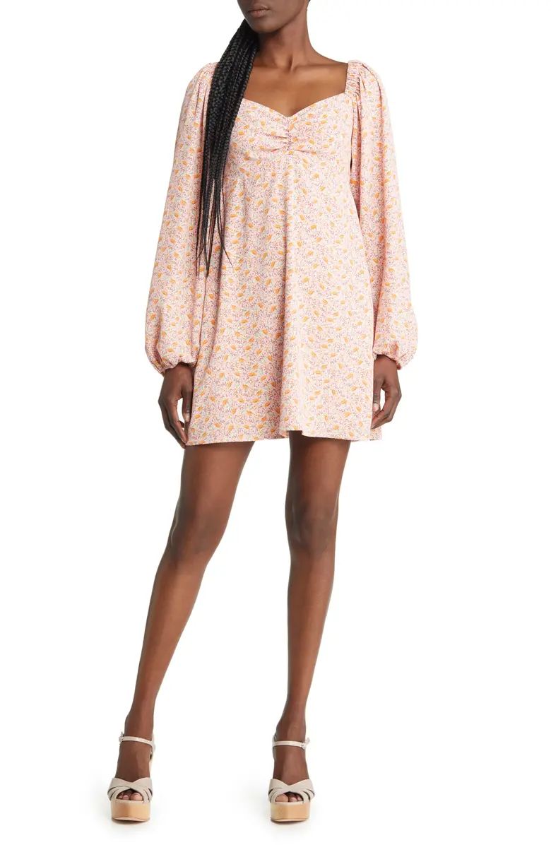Moment Floral Long Sleeve Swing Dress | Nordstrom