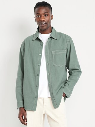 Contrast Stitch Workwear Shirt | Old Navy (CA)