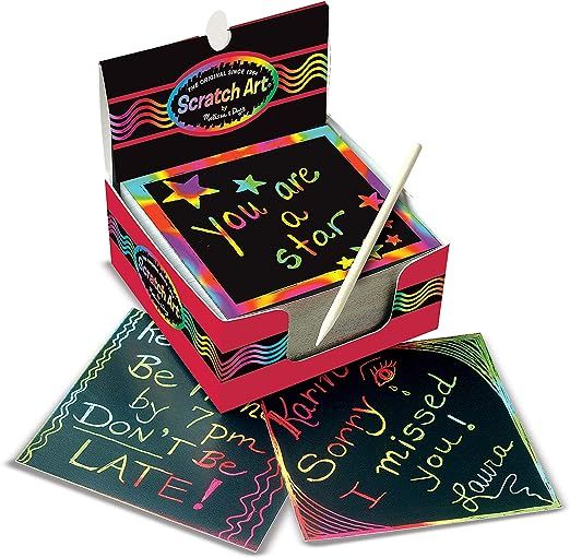 Melissa & Doug Scratch Art Box of Rainbow Mini Notes | Amazon (US)