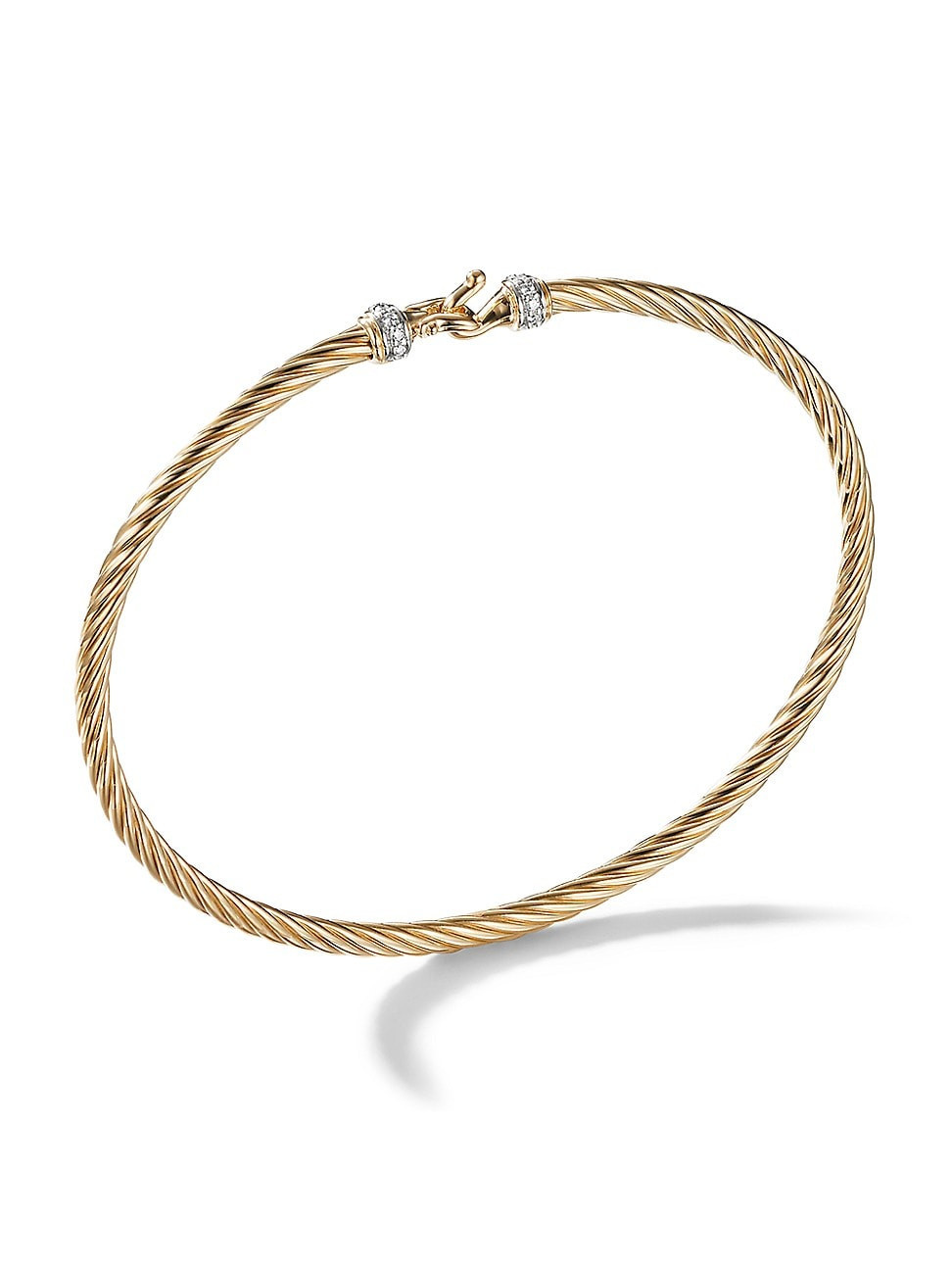Women's Buckle Bracelet in 18K Yellow Gold - Diamond - Size Medium | Saks Fifth Avenue