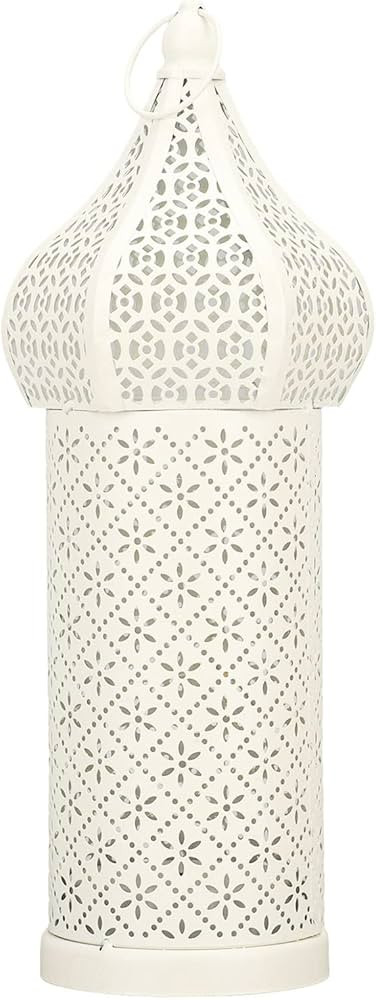 Hanging Lantern Lights, Battery Powered Metal Hollow Lamp White Hollow LED Lamp Hanging Decorativ... | Amazon (CA)