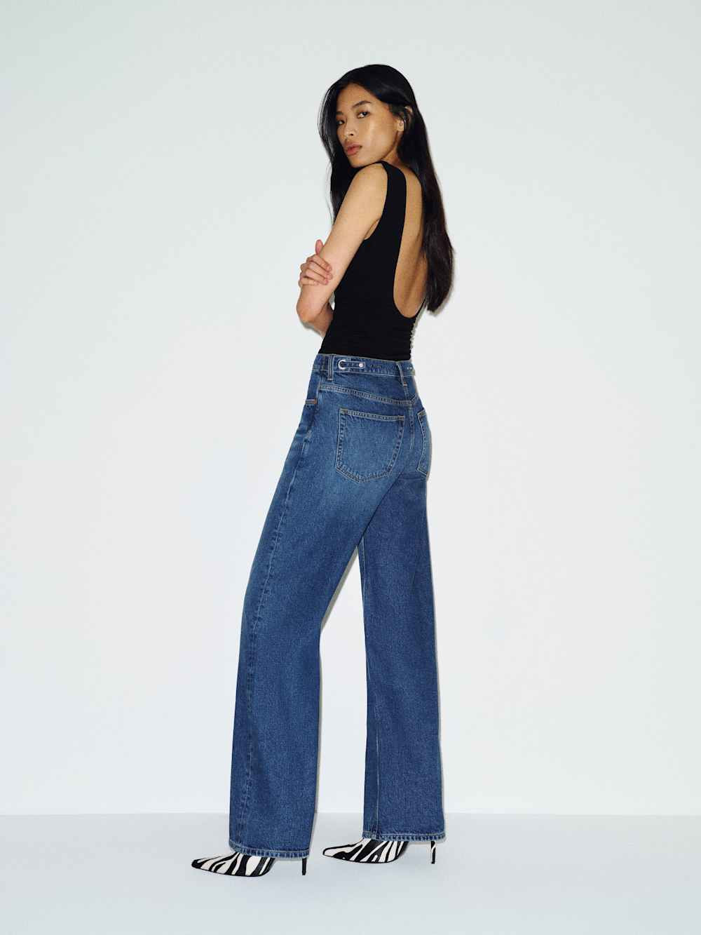 Reisa Adjustable Waist Baggy Jeans | Reformation (Global)