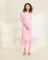 Addison Pink Puff-Sleeve Dress | Loeffler Randall
