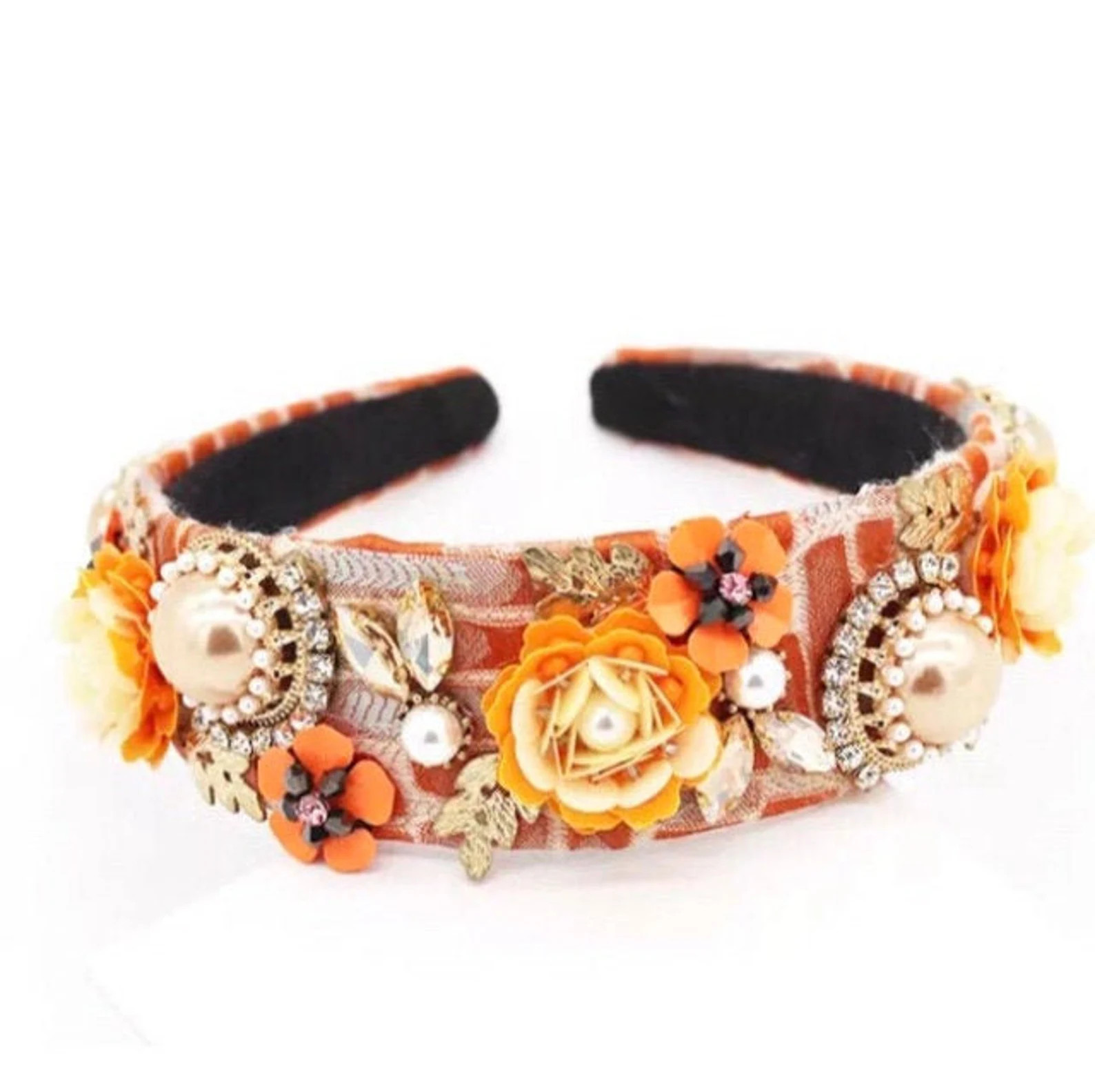 Orange Headband Statement Headband Handmade Art Deco | Etsy | Etsy (US)