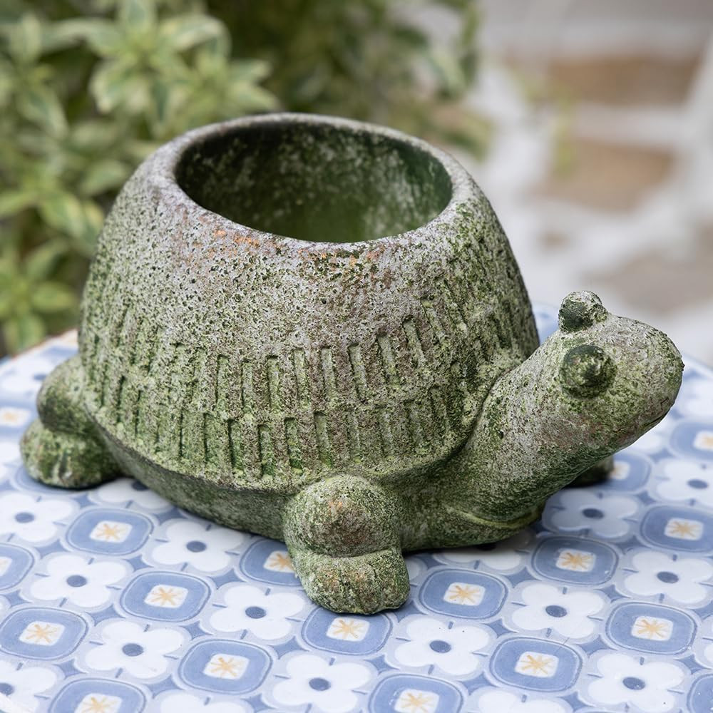 Vintage Cement Turtle Planters for Indoor & Outdoor Decor Rustic Shabby Flower Plants Pots for Fe... | Amazon (US)