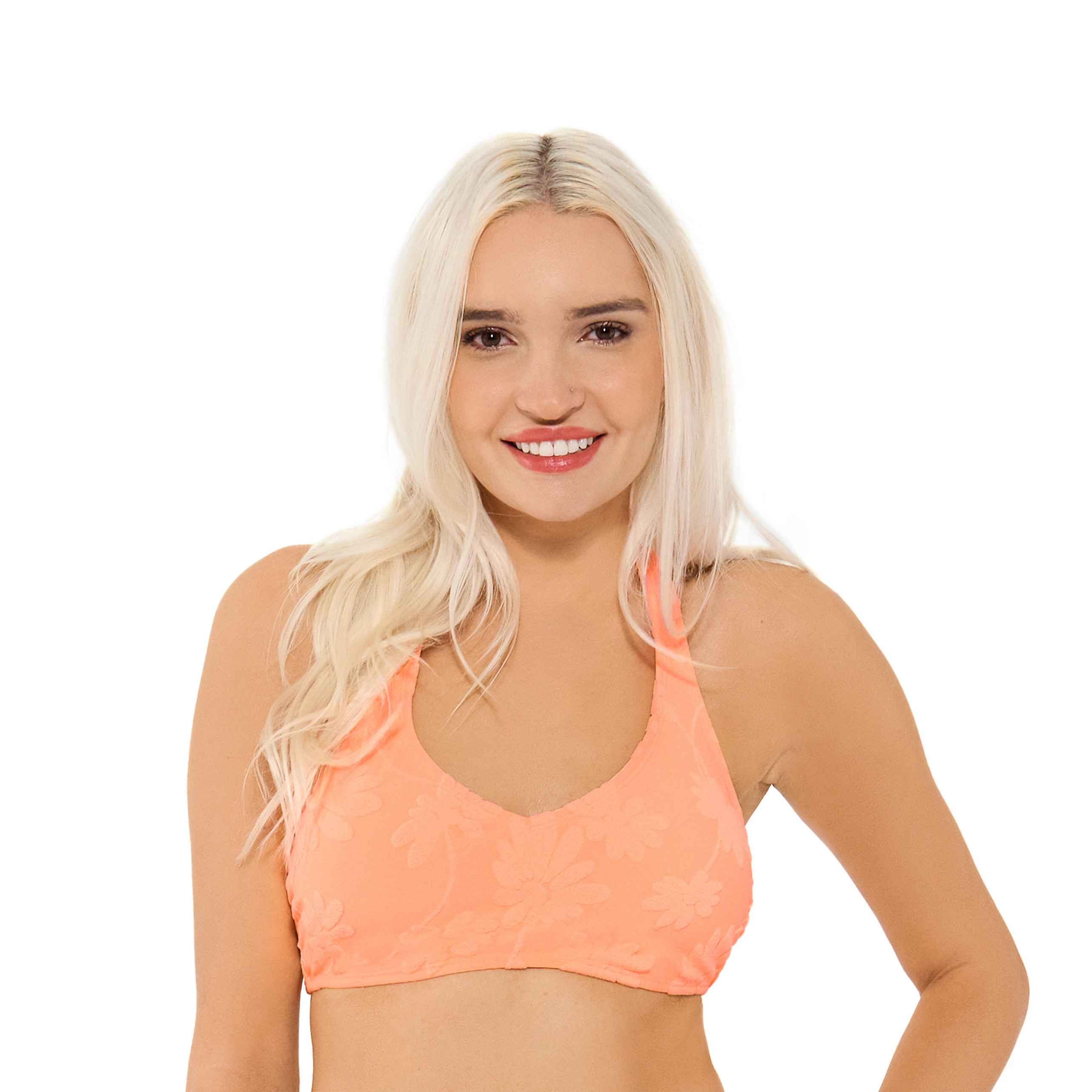 Juniors' Ninety-Nine° Colorblock Halter Bikini Top | Kohl's