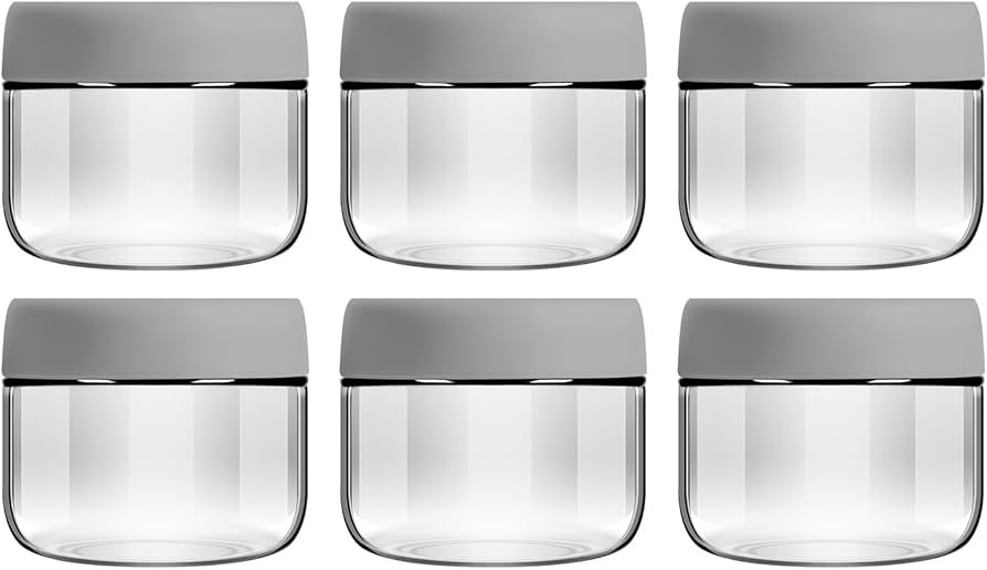 6-Pack 10oz Small Glass Jars with Lids Overnight Oats Meal Prep Salad Food Cereal Snacks Containe... | Amazon (US)
