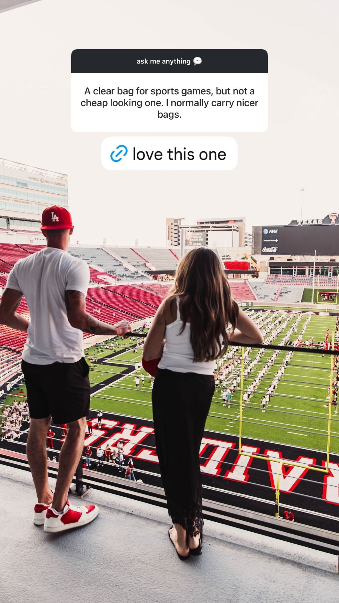 My fave clear stadium bag!