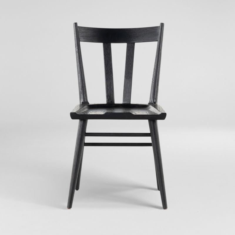 Johnny Black Oak Dining Chair | Crate & Barrel | Crate & Barrel