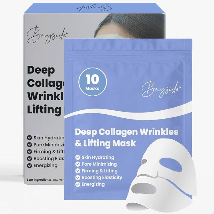 Collagen Face Mask | Hydrating Beauty Skincare Face Mask for Glass Skin, Revitalizing Overnight C... | Amazon (US)