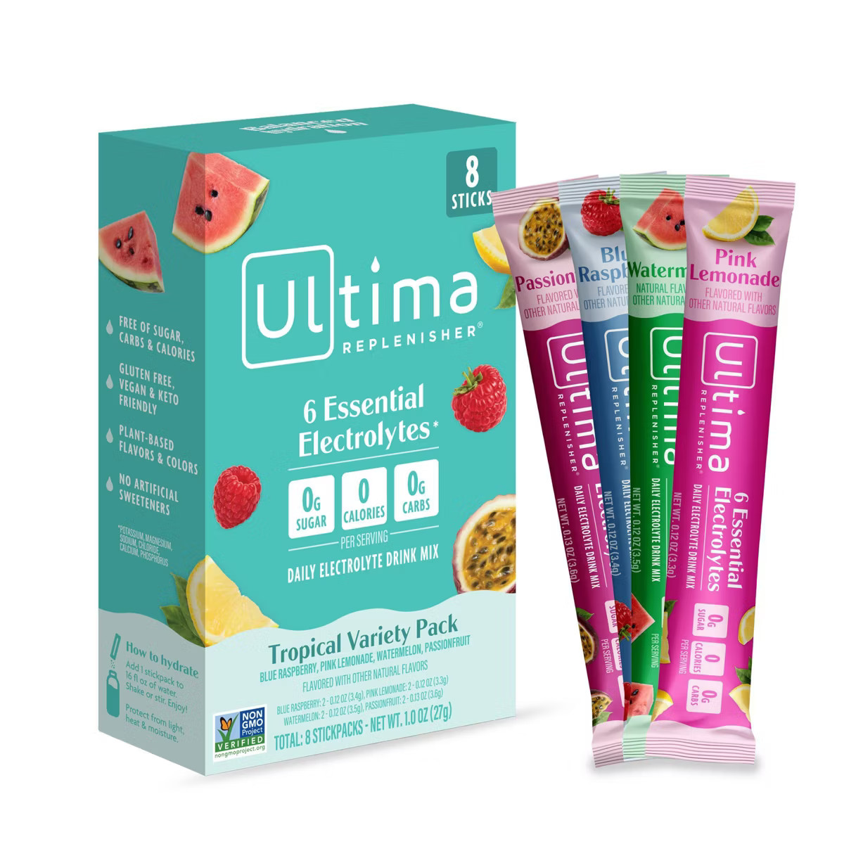 Ultima Replenisher Tropical Variety Pack Electrolyte Drink Mix - 8pk | Target