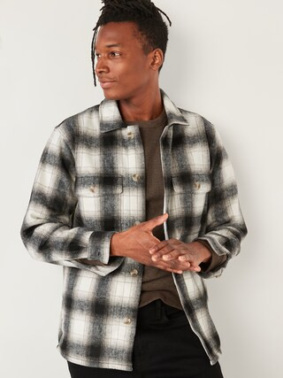 Soft-Brushed Plaid Flannel Shirt-Jacket for Men | Old Navy (US)