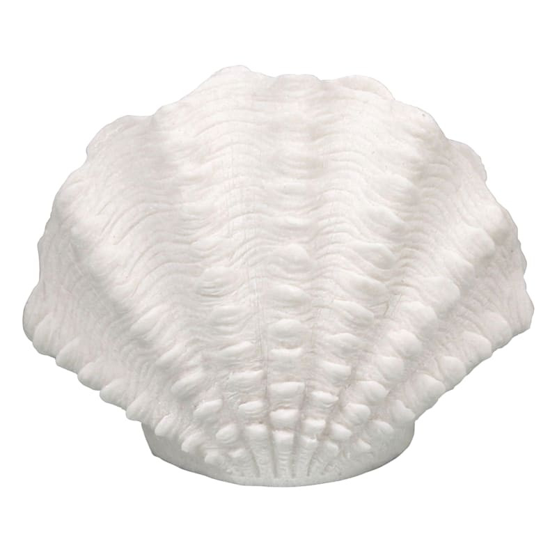 Scallop Sandstone Outdoor LED Garden Statue, 10" | At Home